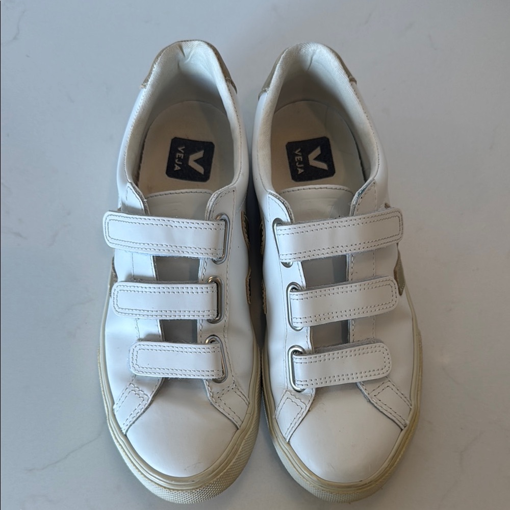 Veja White Velcro Sneakers Low-Top Casual